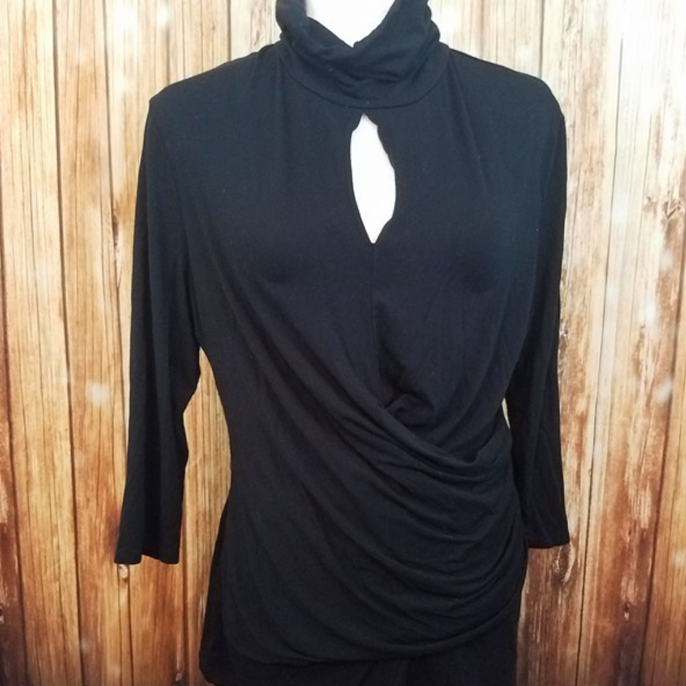 NY&CO X-Large Black Turtleneck Top